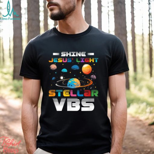 Official Stellar Bible School VBS Shine Jesus Light Christian T Shirt