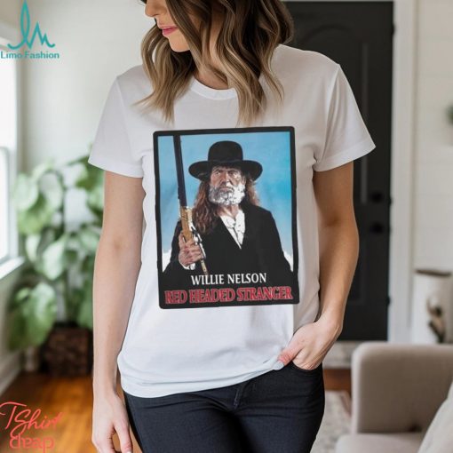 Official Willie nelson red headed stranger photo design T shirt