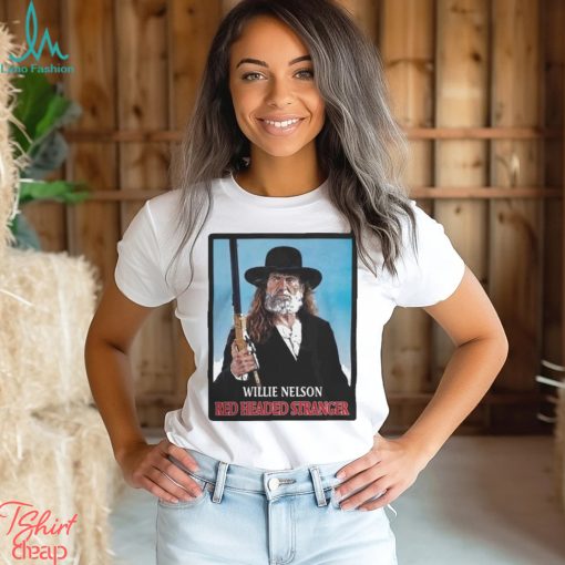 Official Willie nelson red headed stranger photo design T shirt