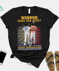 Official Winner Home Run Derby First Father Son Duo To Each Win Vladimir Guerrero signatures shirt