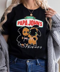 Official baby Groot And Baby Toothless Dragon Friends Pizza Papa John’s T Shirt