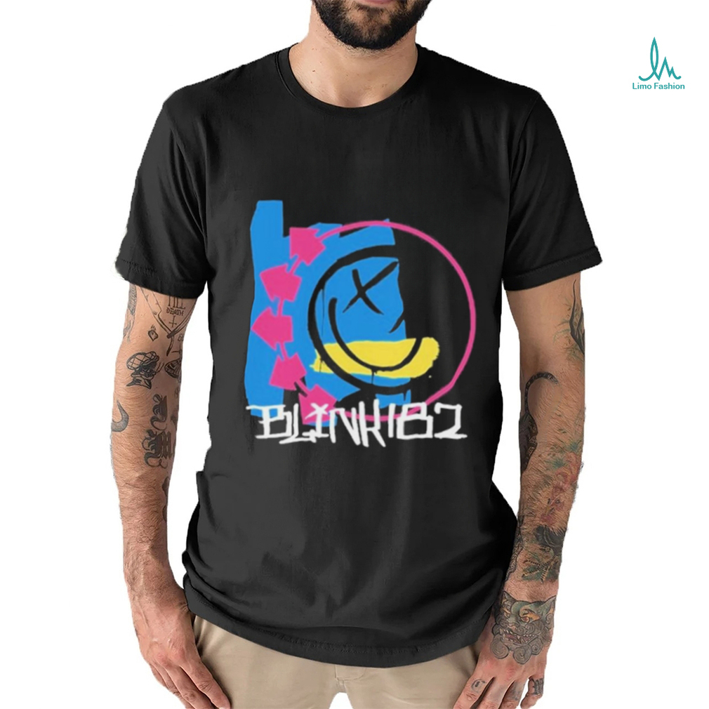 Official blink 182 T Shirt World Tour 2023 OG Smiley Shirt - Limotees