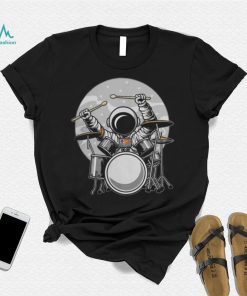 Official drumming astronaut space drummer musician rock band Shirt