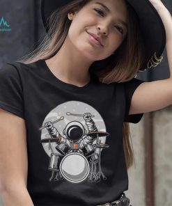 Official drumming astronaut space drummer musician rock band Shirt