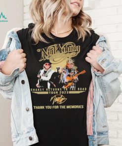 Official neil Young Shakey returns to the road tour 2023 thank you for the memories signatures shirt