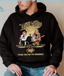 Official neil Young Shakey returns to the road tour 2023 thank you for the memories signatures shirt