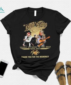 Official neil Young Shakey returns to the road tour 2023 thank you for the memories signatures shirt