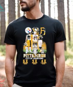 Official pittsburgh City Of Champions Steelers Penguins Pirates Shirt