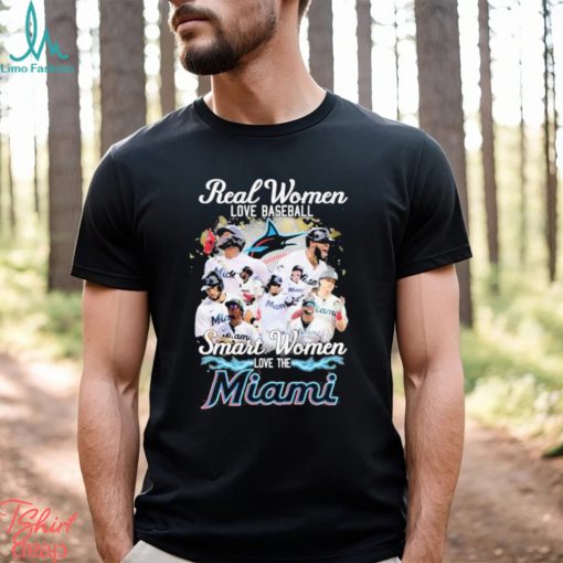 Official real Women Love Baseball Smart Women Love The Miami Marlins Shirt