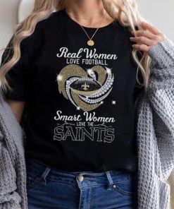 Official real Women love football smart Women love the New Orleans Saints  heart diamond shirt - Limotees