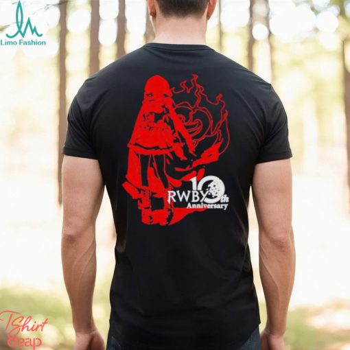 Official rwby 10th anniversary shirt