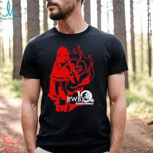 Official rwby 10th anniversary shirt