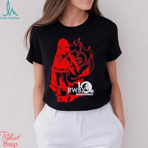 Official rwby 10th anniversary shirt