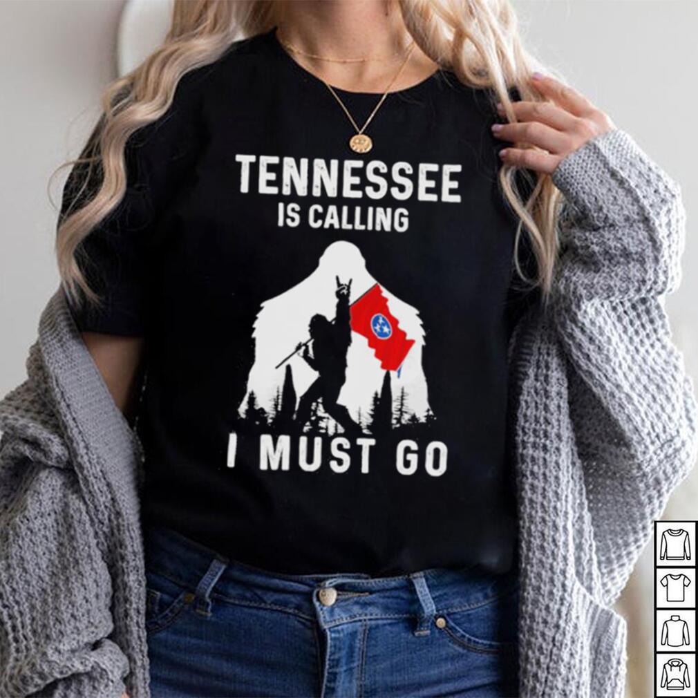 Official tennessee is calling I must go Bigfoot flag shirt Official tennessee is calling I must go Bigfoot flag shirt