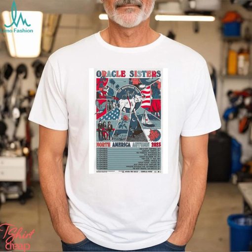 Oracle sisters north America tour september 2023 art poster design t shirt
