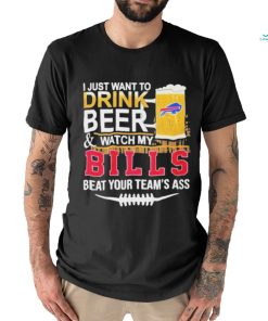 Top i just want to drink beer & watch my Dallas Cowboys beat your team ass  shirt - Limotees