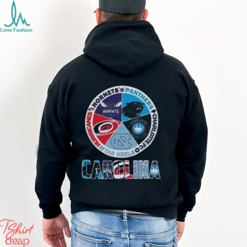 Original carolina Sport team Carolina Hornets Panthers Charlotte Fc Tar Heels and Hurricanes shirt