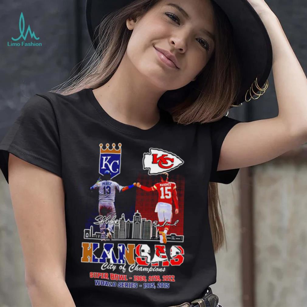 Original kansas Chiefs City Patrick Mahomes And City Royals Perez City Of  Champions Shirt - Limotees