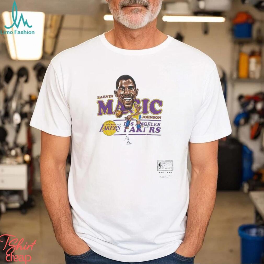 Original magic Johnson Los Angeles Lakers Caricature Vintage Crew shirt -  Limotees