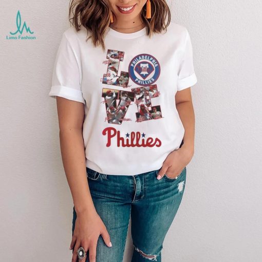 PHILADELPHIA PHILLIES LOVE TEAM 2023 BASEBALL SIGNATURES SHIRT