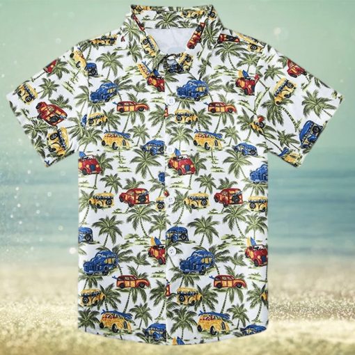 Palm Tree Cars Funny Toddler Hawaiian Shirt