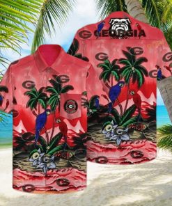 Parrots Georgia Bulldogs UGA Funny Hawaiian Shirt Beach Lovers Gift