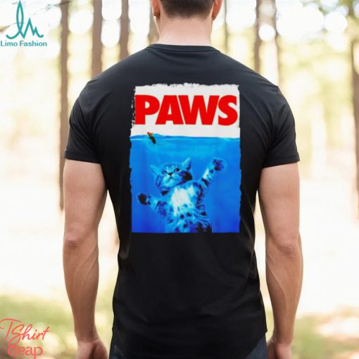 Paws cat and mouse in water shirt