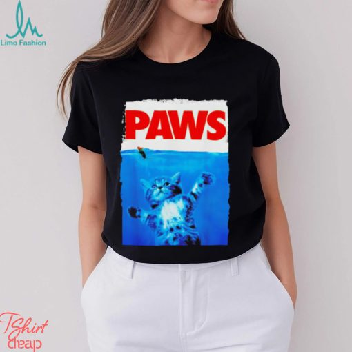 Paws cat and mouse in water shirt