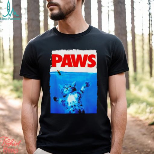 Paws cat and mouse in water shirt