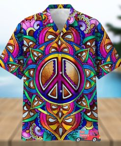 Peace Sign Clip Art Trippy Psychedelic Hawaiian Shirt