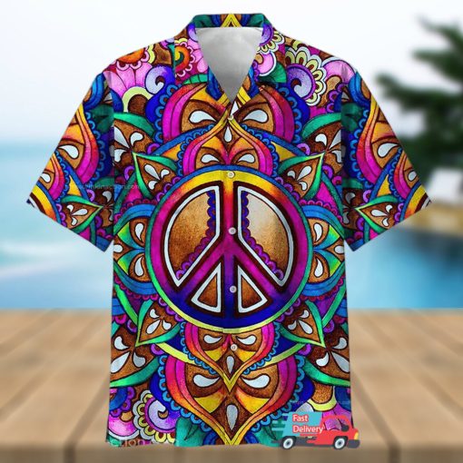 Peace Sign Clip Art Trippy Psychedelic Hawaiian Shirt