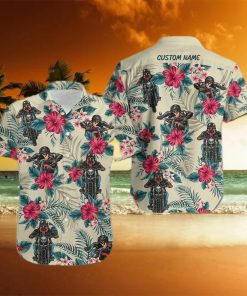 Personalized Name German Shepherd Racing Motorcycle Unisex Hawaiian Shirts