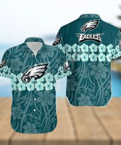 Philadelphia Eagles Hawaiian Shirt Hibiscus Flower Philadelphia Eagles Gift