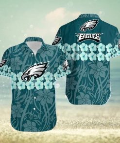 Philadelphia Eagles Hawaiian Shirt Hibiscus Flower Philadelphia Eagles Gift