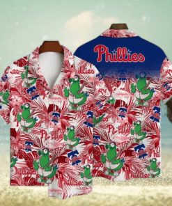 Philadelphia Phillies MLB Mascot And Hibiscus Pattern Hawaiian Shirt