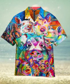 Pig Funny Colorful Hawaiian Shirt