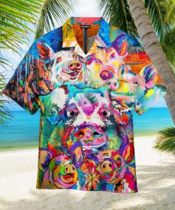 Pig Funny Colorful Hawaiian Shirt