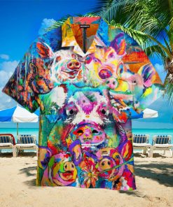 Pig Funny Colorful Hawaiian Shirt