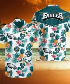 Pineapple Pattern NFL Philadelphia Eagles Funny Hawaiian Shirt