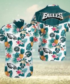 Pineapple Pattern NFL Philadelphia Eagles Funny Hawaiian Shirt