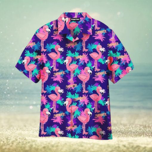 Pink Flamingo Hello Summer Hawaiian Shirt