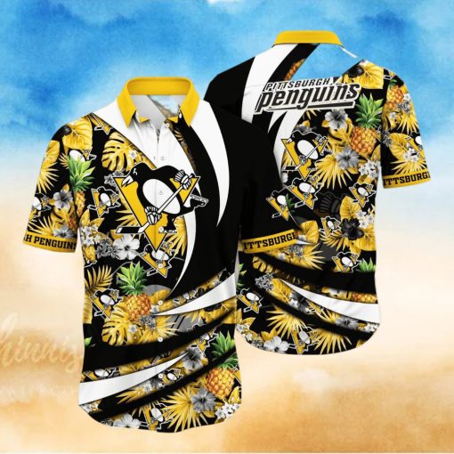 Pittsburgh Penguins NHL Flower Hawaiian Shirt