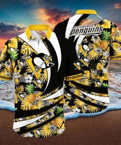 Pittsburgh Penguins NHL Flower Hawaiian Shirt