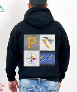 Pittsburgh Sports Team Logo Art Plus Pennsylvania Map Pirates Penguins Steelers shirt