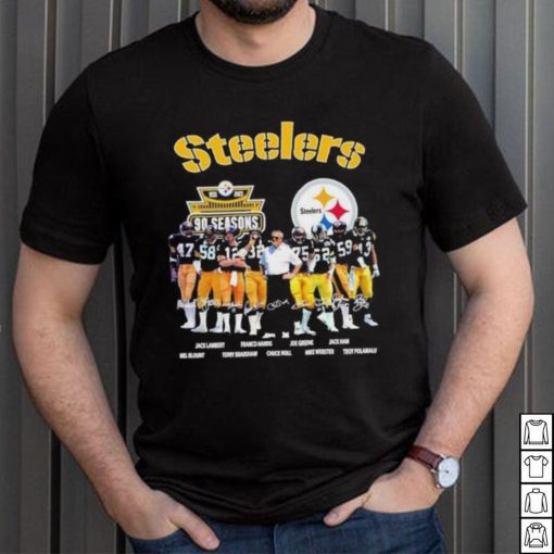 Pittsburgh steelers 90 season 1933 2023 memories signatures shirt