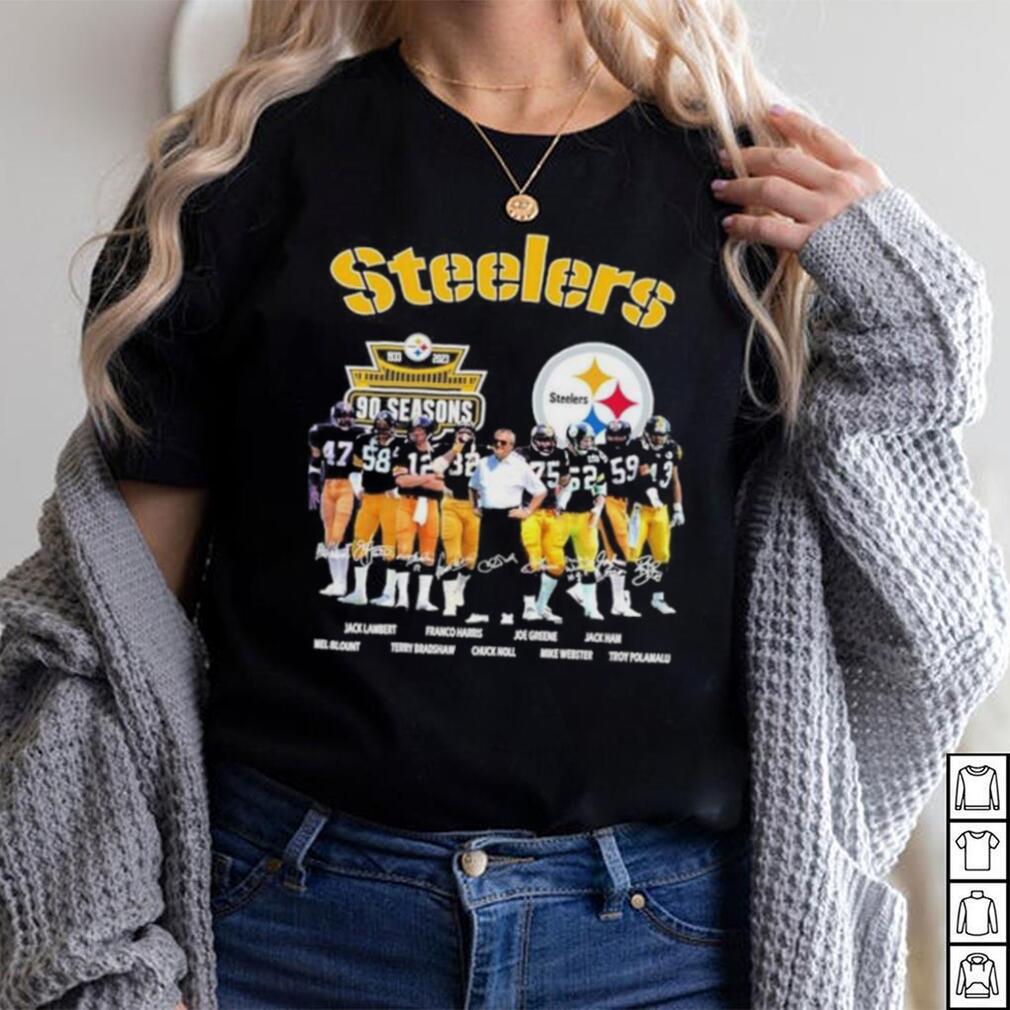 Pittsburgh steelers 90 season 1933 2023 memories signatures shirt - Limotees