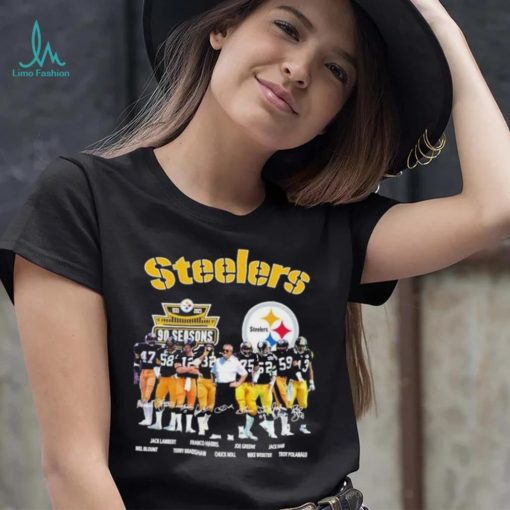 Pittsburgh steelers 90 season 1933 2023 memories signatures shirt