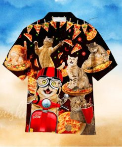 Pizza Cat Aloha Hawaiian Shirt Summer Gift Beach Shirt