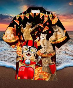 Pizza Cat Aloha Hawaiian Shirt Summer Gift Beach Shirt