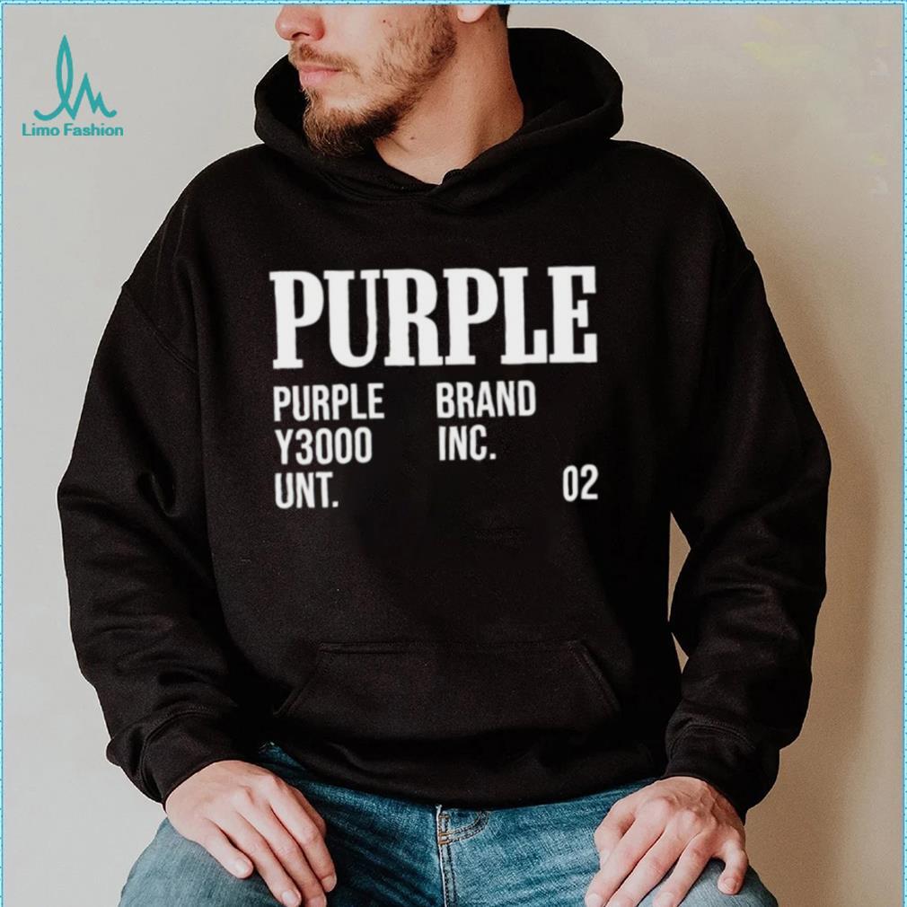 Pupple purple brand y3000 inc unt 02 text 2023 shirt - Limotees